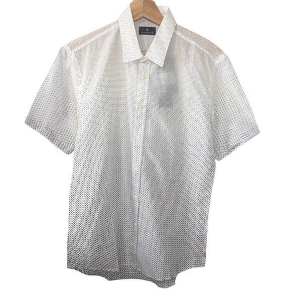 7 Diamonds Button Down Short Sleeve Shirt - mind mischief - Natural - S - Picture 1 of 9